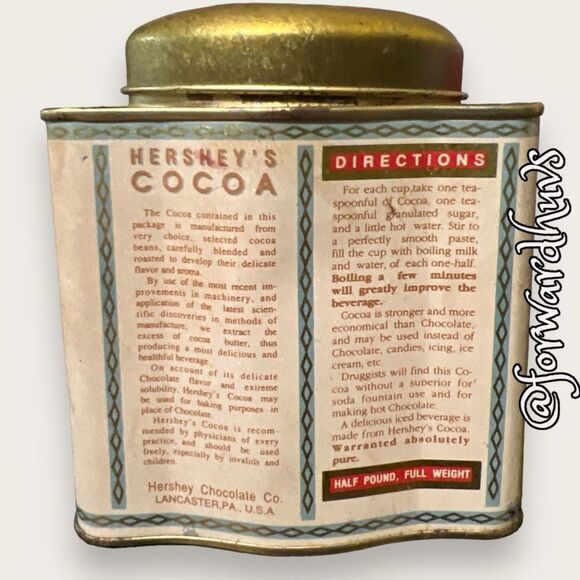 Vintage Hershey’s Cocoa Tin | Vintage Condition - Picture 3 of 10